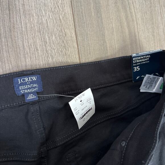 J.Crew Essential Straight Jeans WMNS 35 Black Mid-Rise All-Day Stretch Zip Fly - Picture 4 of 7